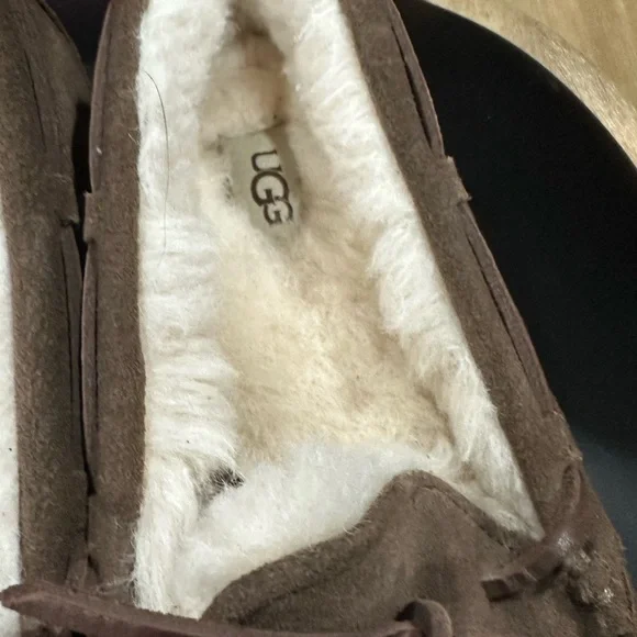 UGG  Olsen Chocolate Suede Slippers  new  no tags - Picture 4 of 12